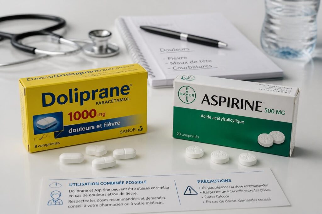 découvrez les différences entre doliprane et aspirine, leurs précautions d'emploi et comment les utiliser de manière combinée en toute sécurité.