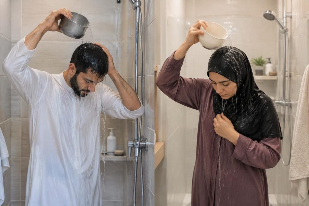 découvrez comment accomplir la grande ablution en islam : étapes, règles et pratiques expliquées pour les hommes et les femmes.
