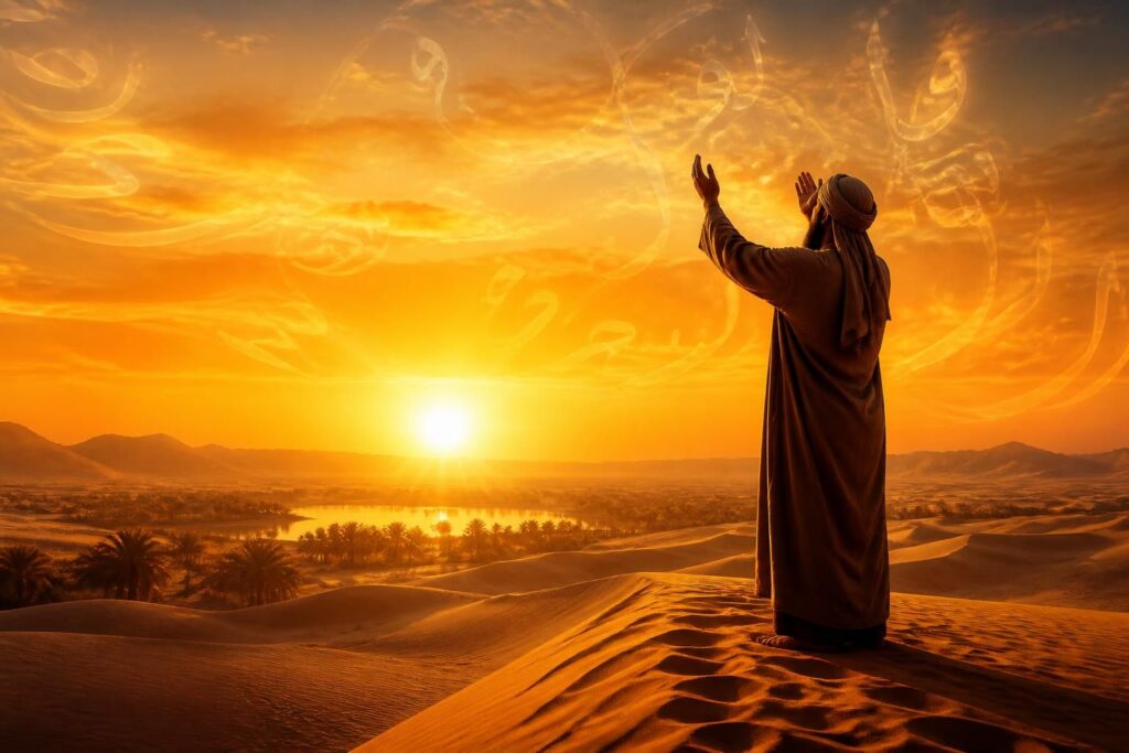 découvrez l'invocation du voyageur en islam avec ses paroles, sa phonétique précise et ses bienfaits spirituels pour un voyage serein et protégé.