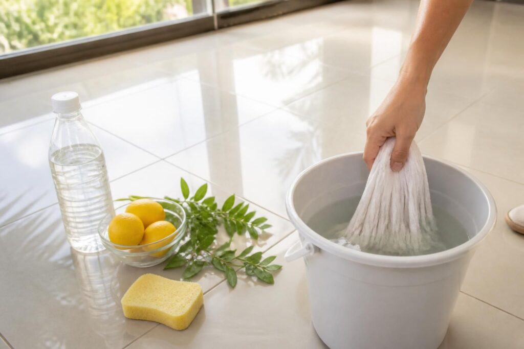 découvrez des méthodes naturelles et des astuces efficaces pour nettoyer votre sol en carrelage sans laisser de traces, tout en respectant l'environnement.