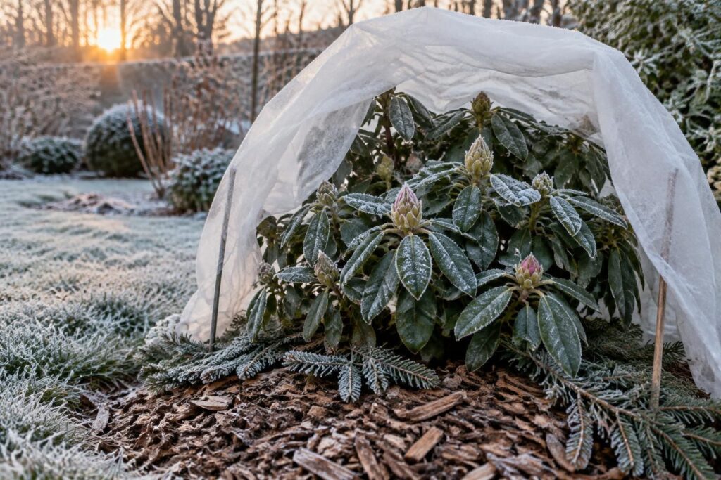 découvrez comment protéger votre rhododendron du gel hivernal : conseils pratiques pour préserver ses racines, ses bourgeons et sa floraison.