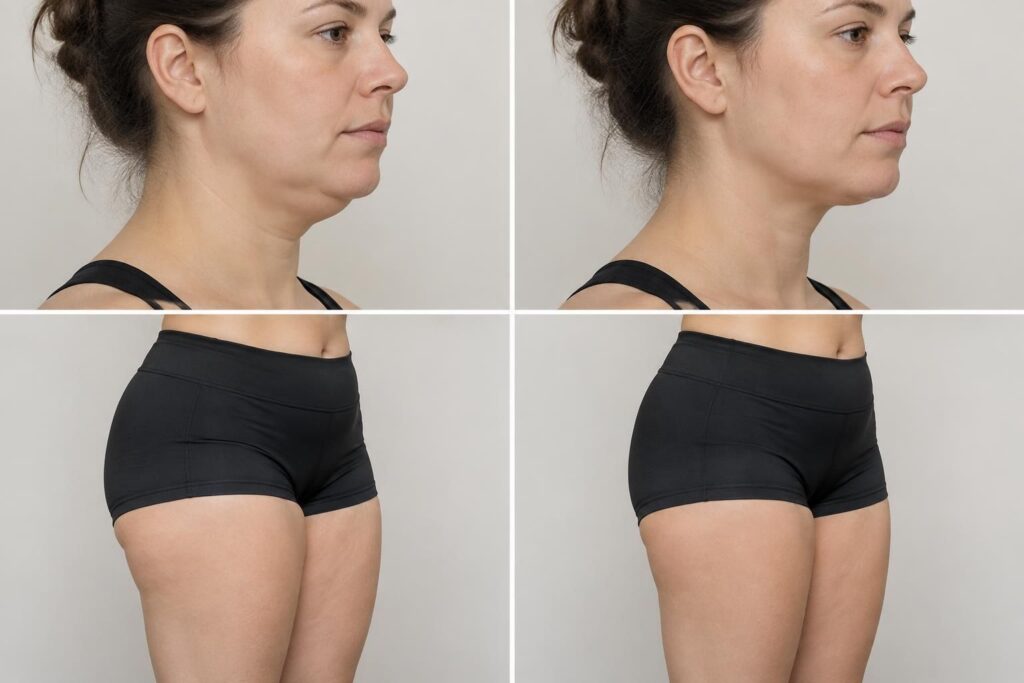 découvrez les avis sur la cryolipolyse et comparez les résultats avant/après sur le double menton et la culotte de cheval : efficacité et délais.