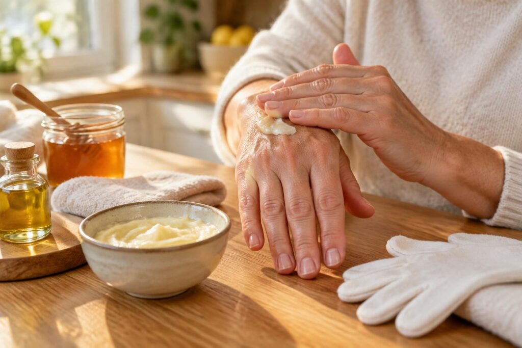 découvrez les remèdes de grand-mère pour apaiser les mains très sèches et retrouver une peau douce, nourrie et durablement hydratée.